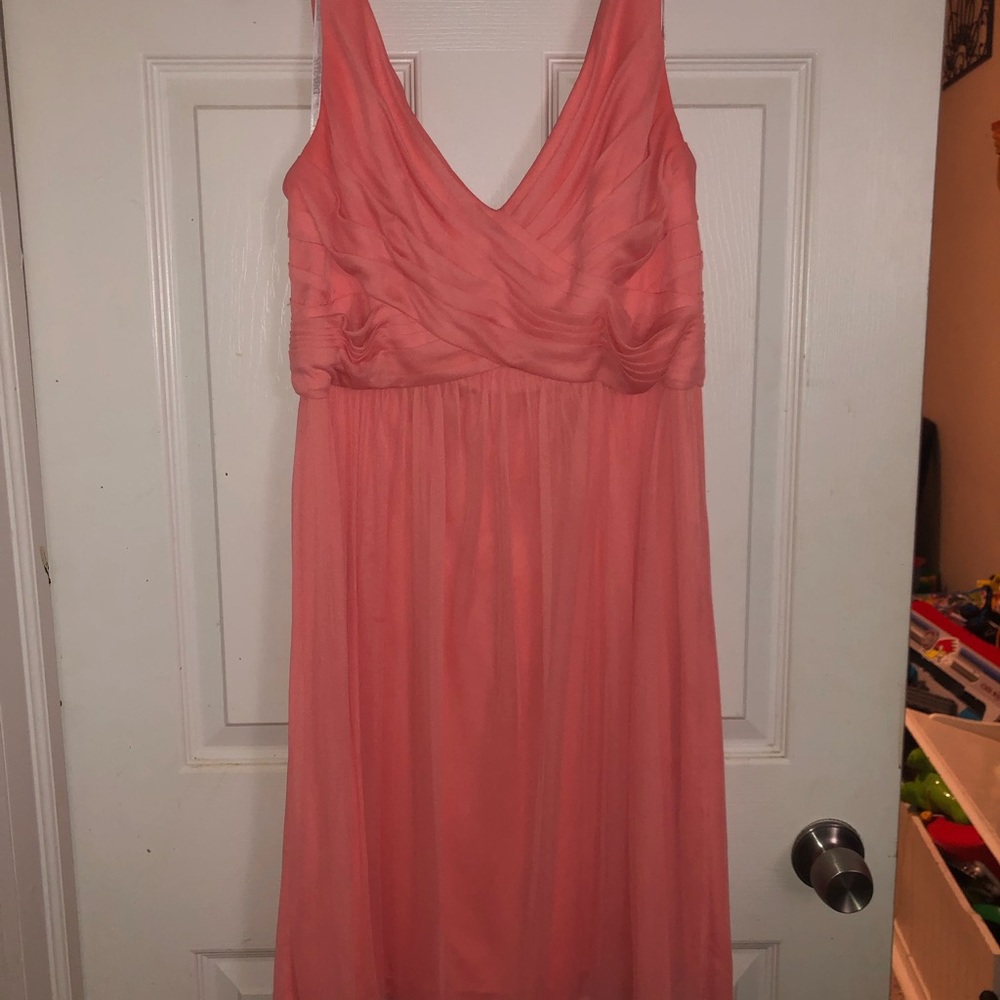 David’s Bridal Short Mesh Bridesmaid Dress